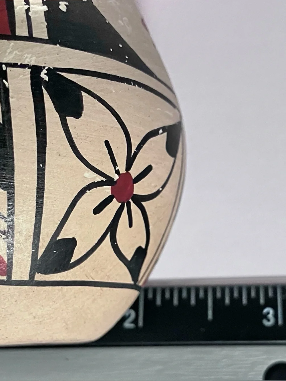 JEMEZ PUEBLO Pottery Bud Vase / SIGNED ‘JC’ / 3 Inches / NEW MEXICO Native Clay